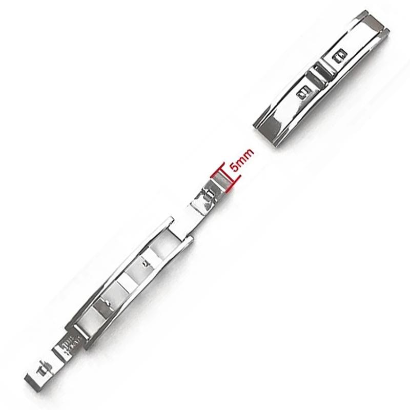 Schmetterlings-Uhrenschließe 3mm 4mm 5mm 6mm Edelstahl Doppeldruck-Faltschließe Uhrenarmband-Knöpfe Uhrenarmband-Schnallen Zubehör