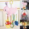 Hand Grip Sensory Stroller Hanging Ornaments Cute Animal Design Baby Pull String Toys Crib