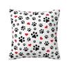 Dog Paw Cat Heart Footprints Cushion Cover 40*40 Cm Polyester Throw Pillow Case Bedroom Decoration Bedding Sofa Pillowcase