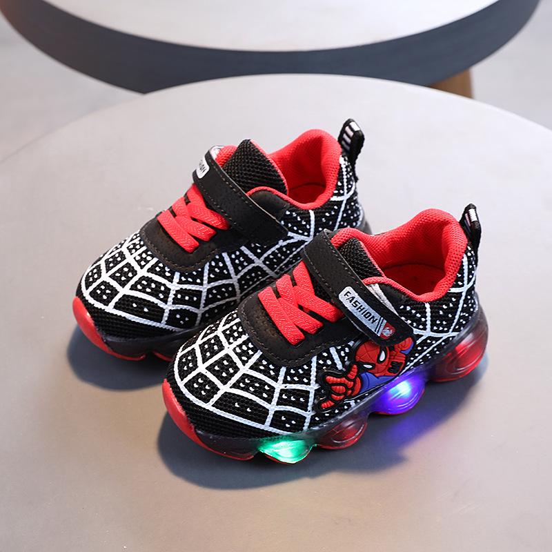 Kids' 2026 Spring Light-Up Running Shoes, Boys' Soft Sole, Non-Slip, Breathable, Toddler Sports Sneakers
