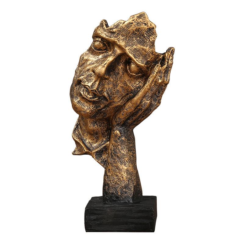 Figurine Mask Abstract Resin Sculpture For Living Room Office Gift Decoration