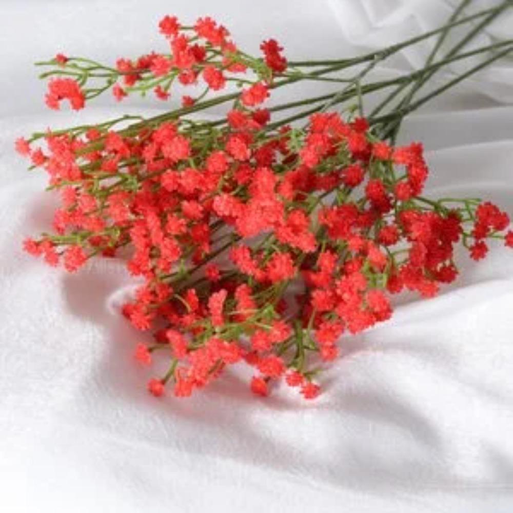 

1 Ветка 90 Головок Искусственный Букет Цветов Полное Небо Звезд Несколько Цветов Вечеринки Невесты Свадьба Дом Декоративное Искусственное Растение 1Bunch красный