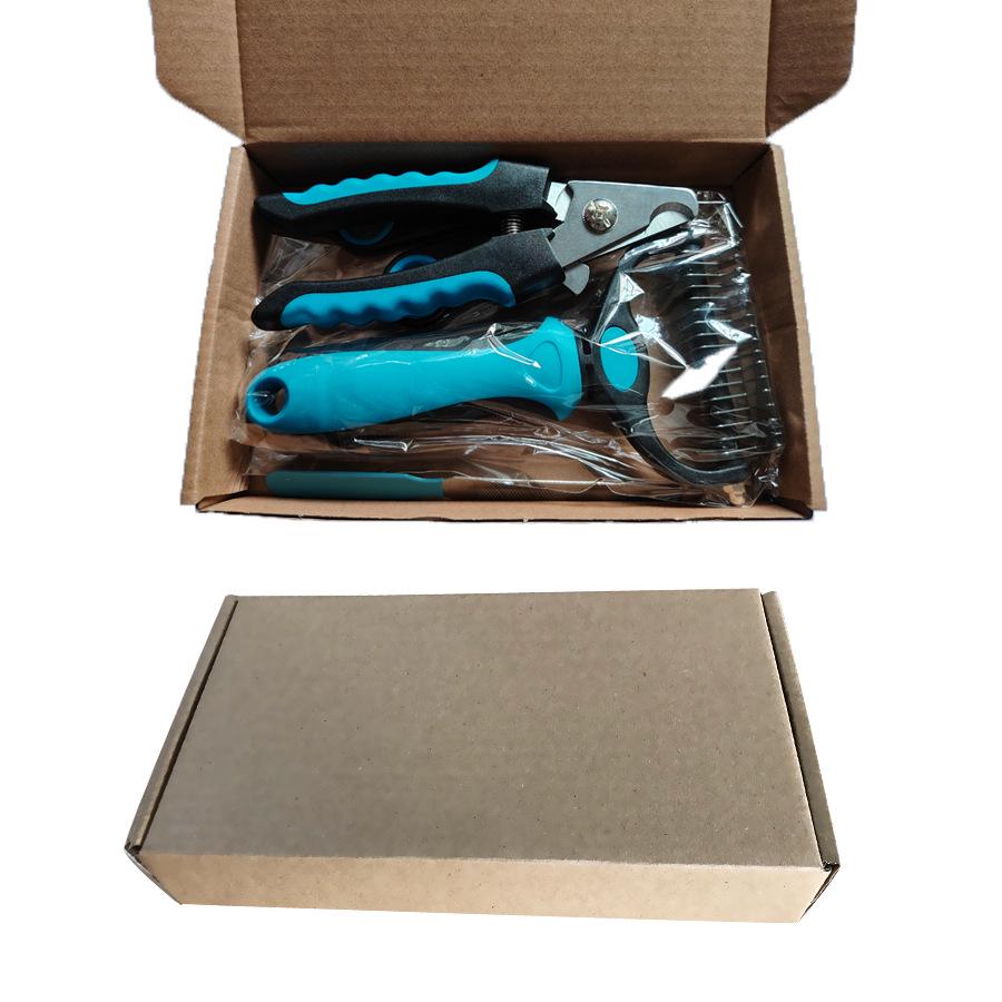 Pet Grooming Set: Nail Clipper, Detangling Comb, and File for Cats and Dogs - Popular Grooming Tools