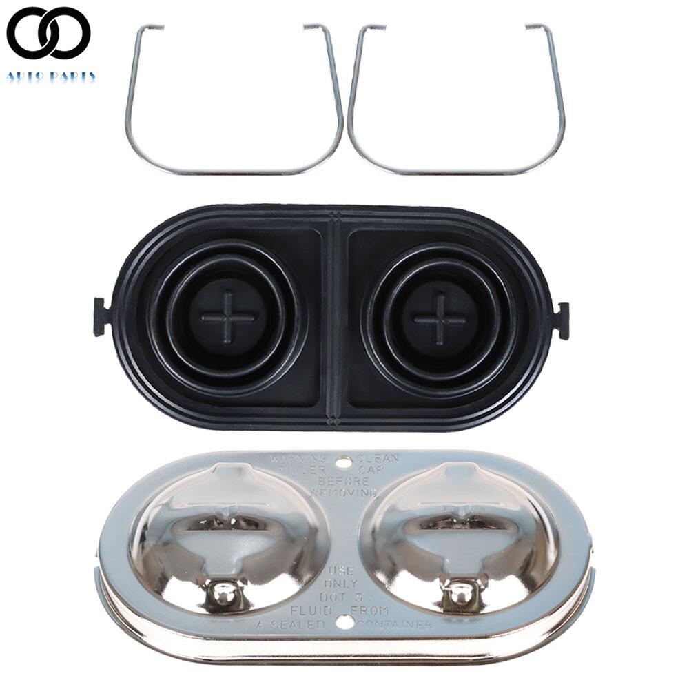 Master Cylinder Cover Chrome with Bails & Gaskets For 1967-1982 Corvette