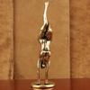 1 Pezzo Miniatura Ornamento da Tavolo Statua Testa di Ottone Yoga Inversione Modello di Bellezza Figure Accessori Decorazione per la Casa
