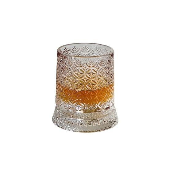 Drehbares Whiskey-Glas Vatertagsgeschenk, Drehend mit LED-Licht, 260ml Geprägter Becher für Weinliebhaber Papa, Vatertagsgeschenk, Eiswürfelfreundlich