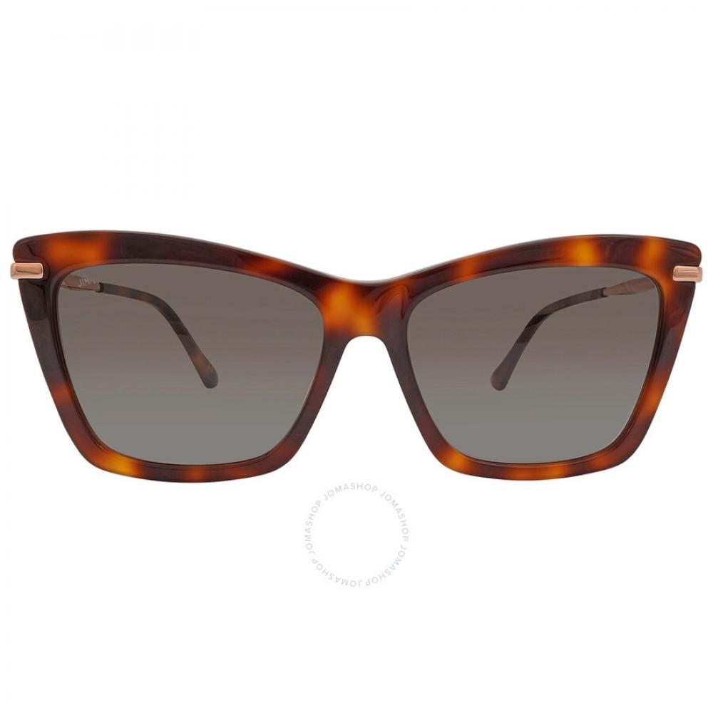 

Jimmy Choo Brown Gradient Cat Eye Ladies Sunglasses SADY S 0086 HA 56