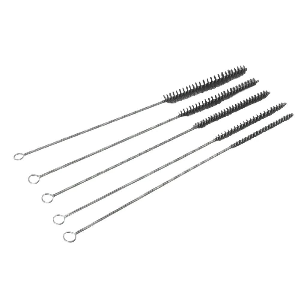 10/5Pcs Cleaning Brushes Set Stainless Steel Brass Cylinder Wire Tube Pipe Cleaning Brush Paint Spray Cleaning Tool Accessories