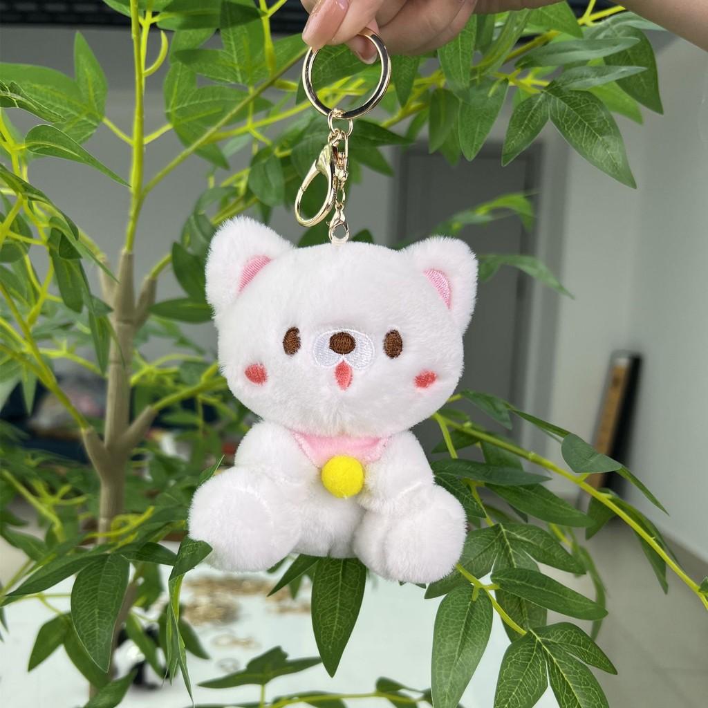 Adorable 11cm Cute Sitting Bear Plush Toy Keychain For Weddings Gifts And
