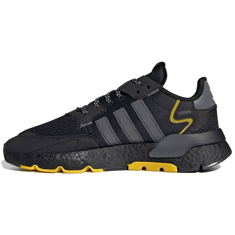 Adidas Originály Nite Jogger Retro Sportovní Odpružení Nízké Lifestylové Tenisky Unisex tenisky Černá Šedá Žlutá FV6571