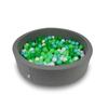 Dry Pool 110x30cm Gray with 400 Balls: White, Light Green, Mint, Green