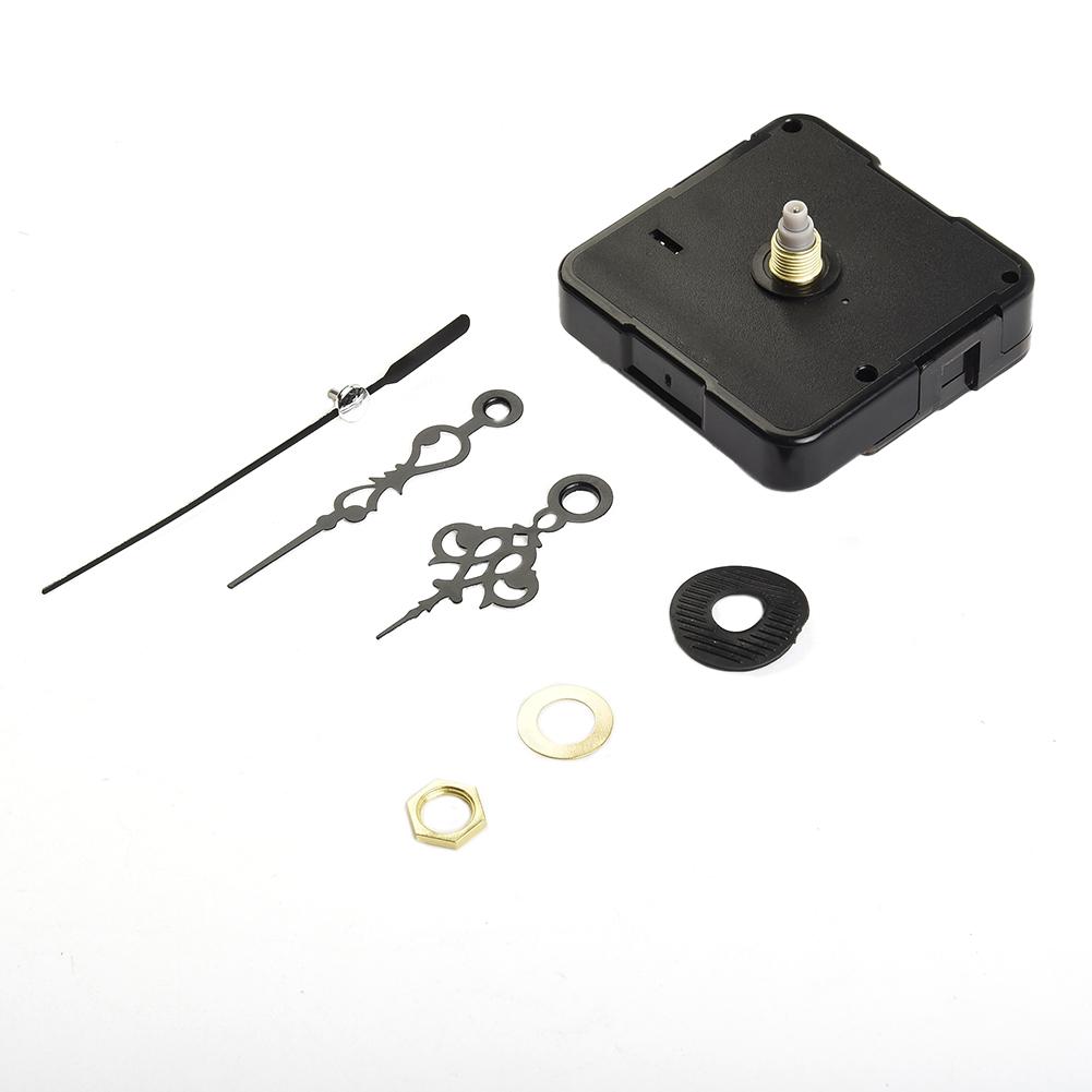 DIY Clock Mechanism Replacement Parts, Long Spindle Quartz Movement with Metal Hook, Repair Accessories for Wall Clock Furniture
