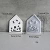 House Shape Silicone Molds with Bunnies Butterfly Flower Pattern for Soap Candle Making Cement Gypsum Silicone Molds