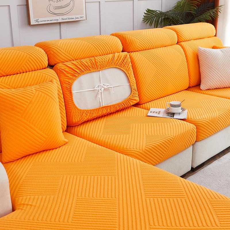 Jacquard-Stoff-Sitzkissenbezug, elastisch, verstellbar, Sofabezug, Haustiere, Kinder-Sofabezug, abnehmbare, waschbare Sofa-Schonbezüge
