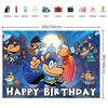 Dog M^n Backdrop Party Supplies Kids Birthday Decoration Banner Background