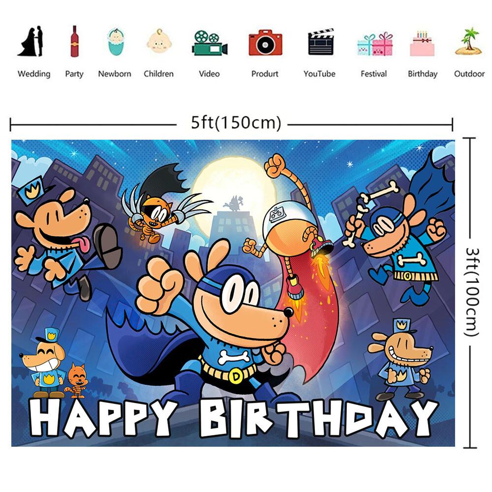 Dog M^n Backdrop Party Supplies Kids Birthday Decoration Banner Background