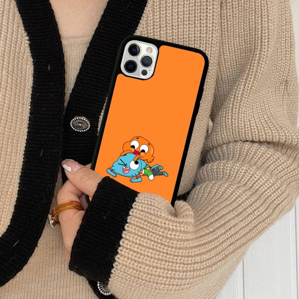 The A-Amazing World Gumball Anime For IPhone 17 16 15 14 13 Pro 12 11 Pro Max Hard PC+TPU Phone Cases Back Cover