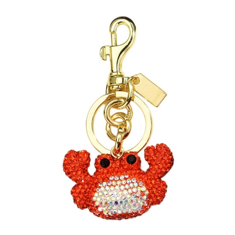 Elegant Crab Keychain With Dazzling Rhinestones Elegant Handbag Charm Sparkling Bag Charm For Bags And Keys In 3 Trendy Colors