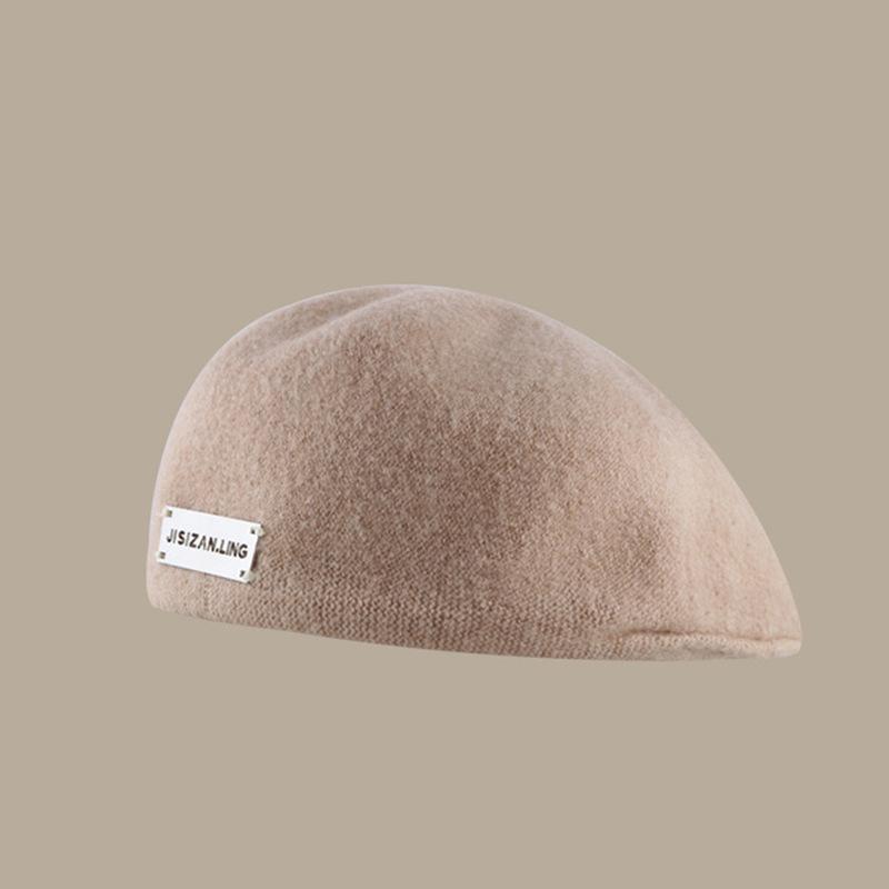Vintage reverse forward hat Spice girl sweet cool newsboy beret women's big head circumference painter hat shows small face