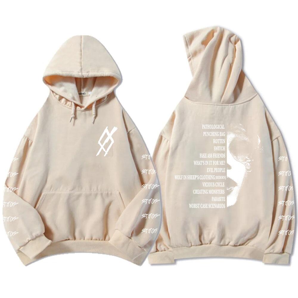 SIO Album Tracklist Hoodie Rock Band Set It Off Sweatshirts Grunge Fashion Unisex Streetwear Hip Hop Grunge Male Sudaderas Mens