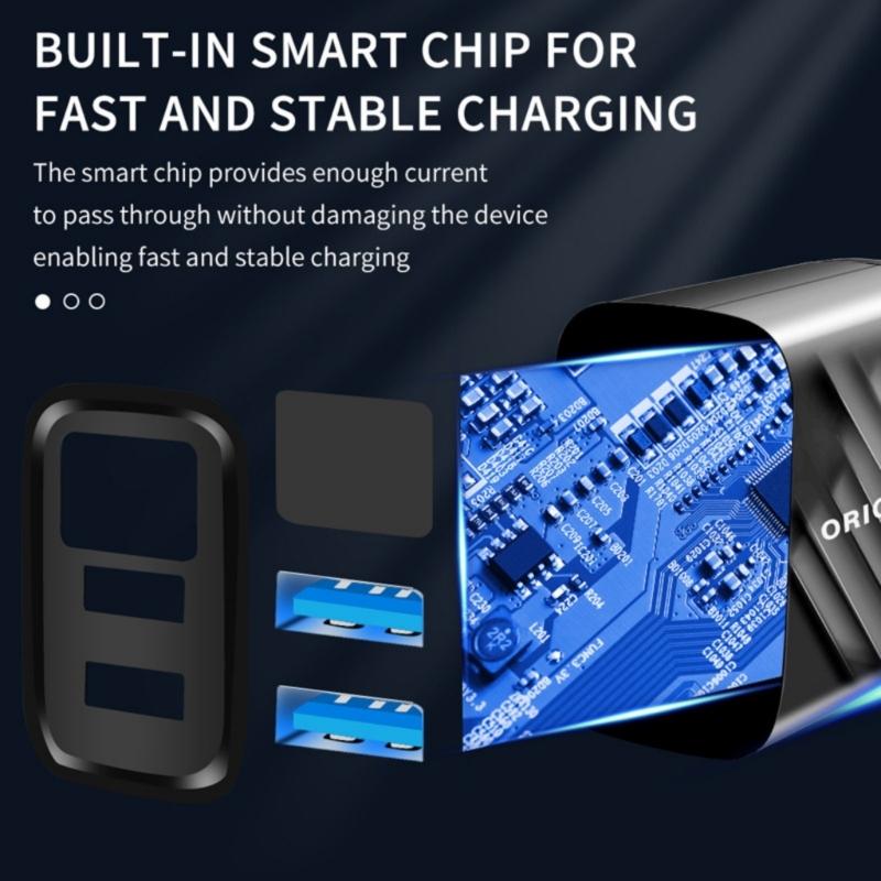 18W Fast Charging USB Charger Digital Display Quick Charging Adapter Cellphone Wall Charger Adapter Fast Charging