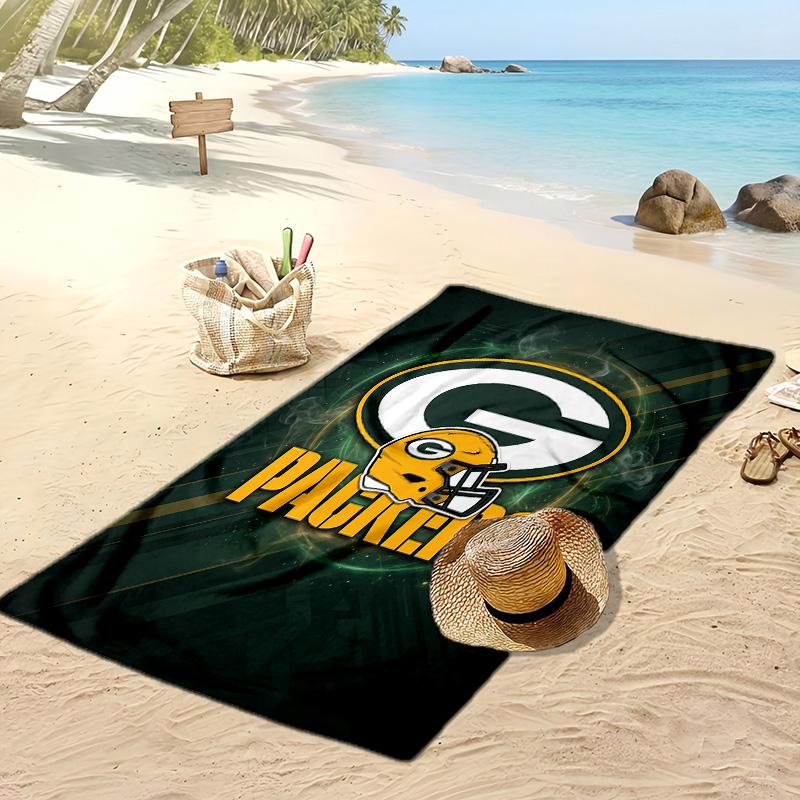 Asciugamano da Spiaggia Stampa Green Bay Packers Morbido Portatile Asciugatura Rapida?Asciugamano Asciutto Per Piscina Vacanza Estiva Sport all'Aperto