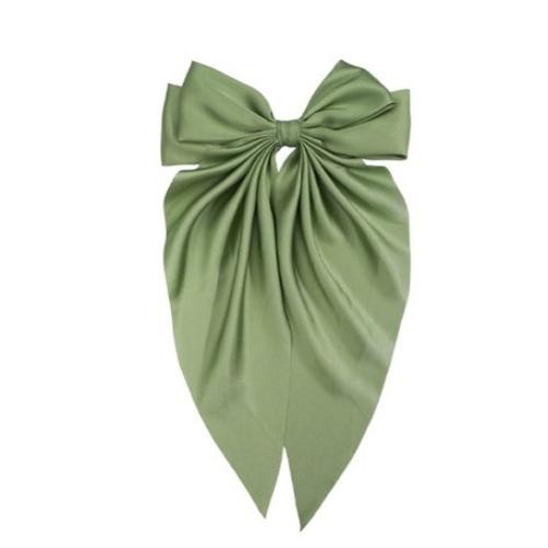 Ethereal Tulip Mermaid Iridescent Bow Hair Claw with Ribbon Tails Sweet Girl Pearlescent Color Fashion Shark Clip for Women
