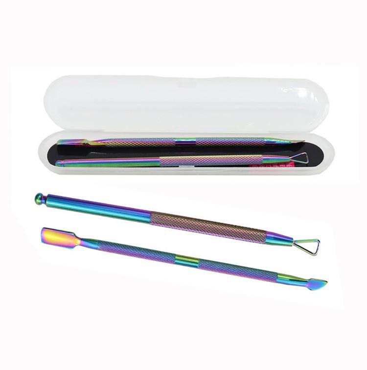 In-Stock Stainless Steel 2-Piece Nail Polish Remover & Cuticle Pusher Set