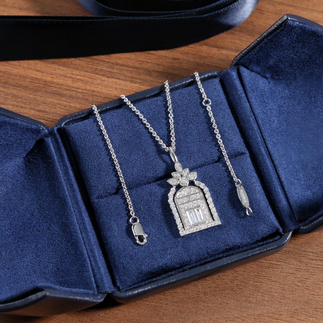 

2024 Новые Горячие Модные Классические Ожерелья ЕвропаРоскошные Ювелирные Изделия Для Женщин Циркон Дизайнерская Подвеска 925 Стерлинговое Серебро Женские Ожерелья