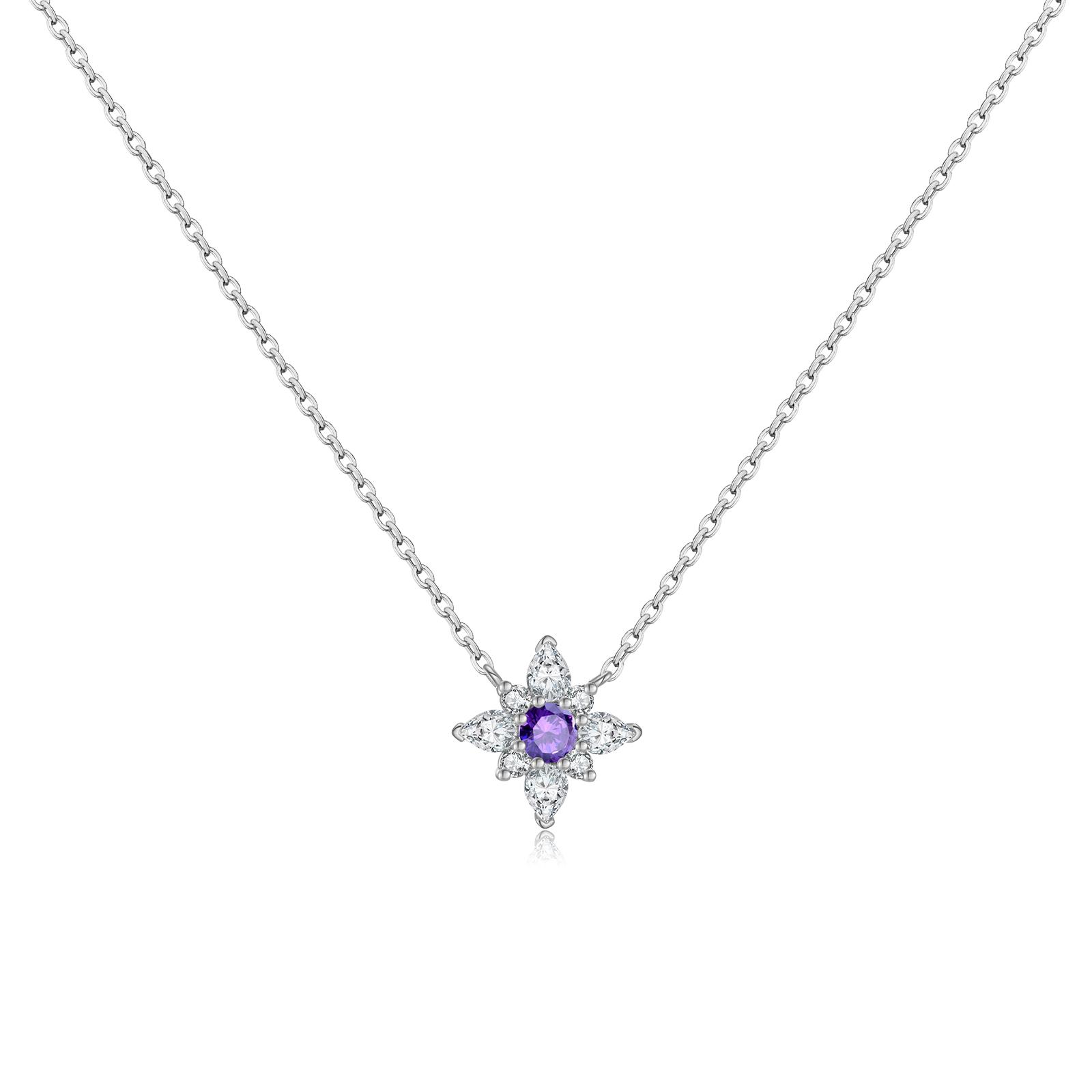 

Sterling Silver Round Pear Shape Zircon Pendant Long Necklace Luxury Women Wedding Fine Jewelry Gift серебряный