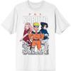 Naruto Classic Group Shot Crew Neck Short Sleeve Women's White T-shirt
