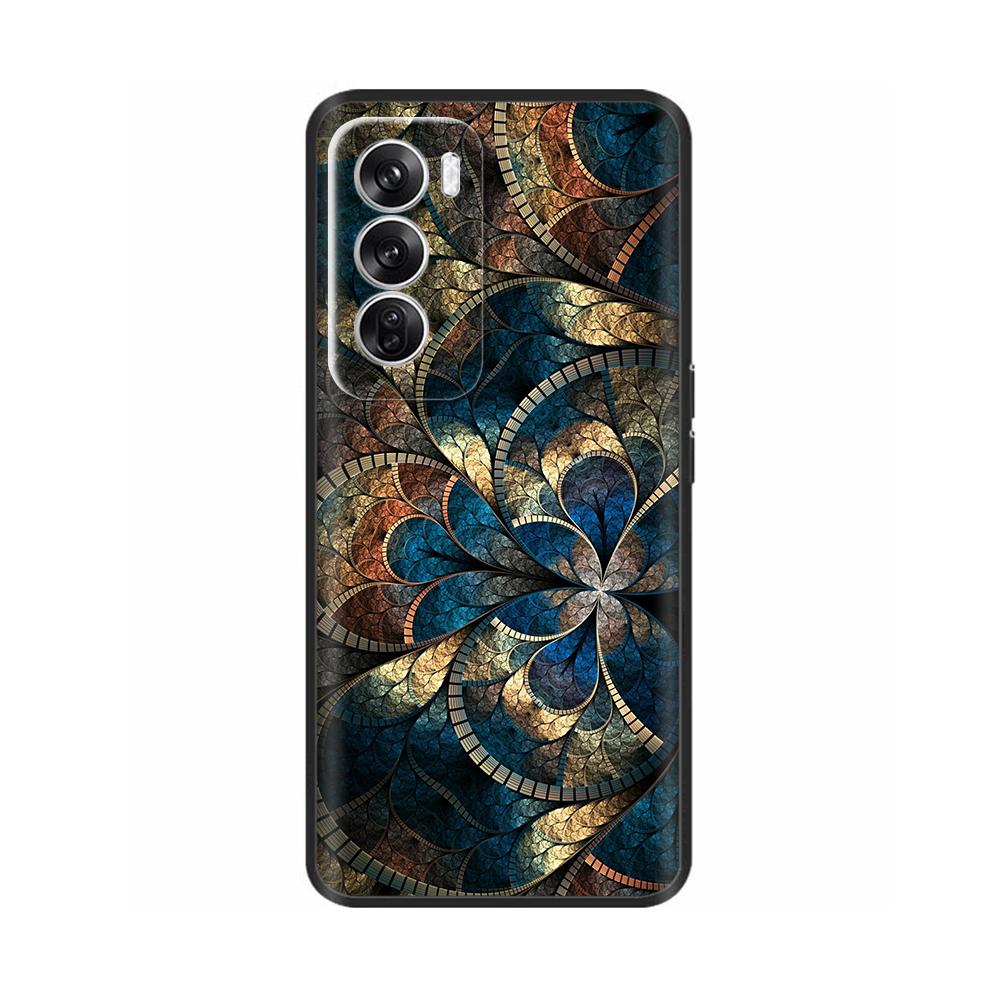 Luxury Painted Case For OPPO Reno 12 Pro Back Cover Silicone Phone Case For OPPO Reno 12 Reno12 Pro 5G Protective Shell Capas