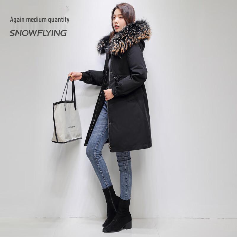 

Женский длинный пуховик с капюшоном Xue Zhong Fei 3XL