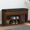 VidaXL Shoe Bench Brown Oak 82x32x45.5 Cm Engineered Wood 835032