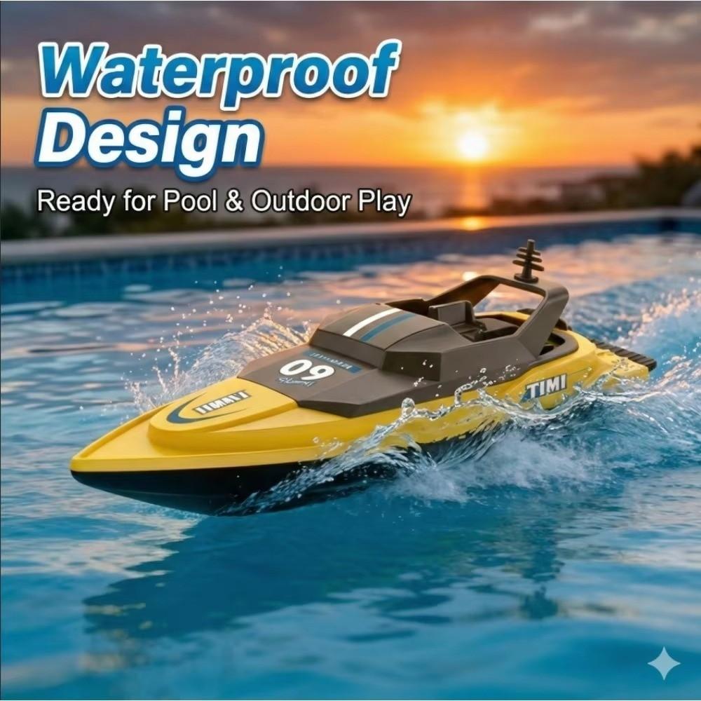 Dual Motor Electric Speedboat Waterproof Racing Boat Waterproof Toy Water Toy Lake