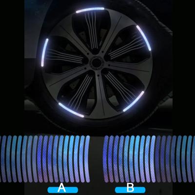 20Pcs Reflective Universal Stickers On Car Wheels Tire Warning Stickers 3D Motorcycle Personalized Decorative Car Stickers