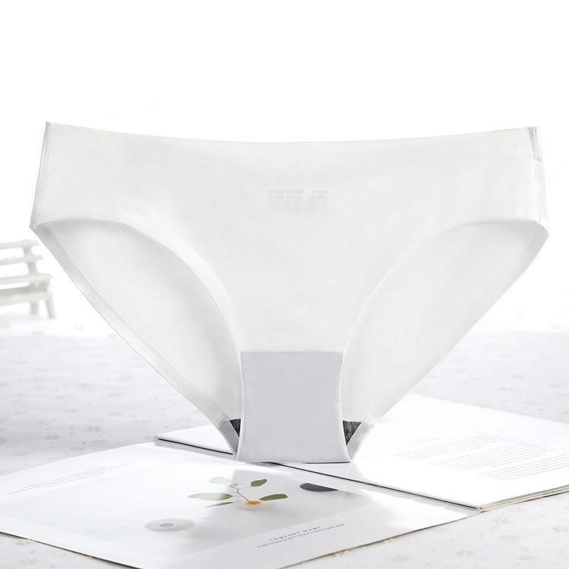 Seamless Panties Quick Drying Simple Girls Underwear Ice Silk Breathable Hip Lift Pants Plus Size Women's Low-rise Briefs