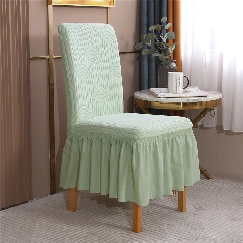 1/4 Stück Verdickter Jacquard Elastischer Stuhlbezug für Haushalt Universell All-inclusive Elastischer Einteiliger Esszimmerstuhlbezug