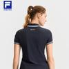 New FILA Athletics Polo Shirt Women's RD Royal Blue NV A11W523109F-NV