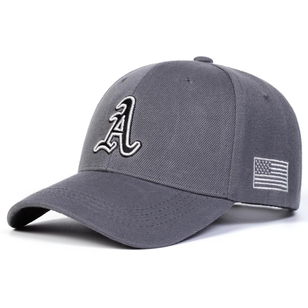 Unisex A Letter Embroidery Side American Flag Baseball Cap Spring Autumn Outdoor Adjustable Casual Hat Hip Hop Hat Sunscreen Hat