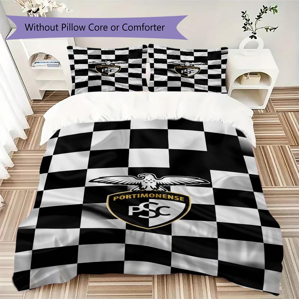 Portimonense SC Pattern Bedding Uilt Set Uilt Cover Pillowcase Home Decoration Birthday Gift (1 * Duvet Cover + 2 * Pillowcase Without Core)