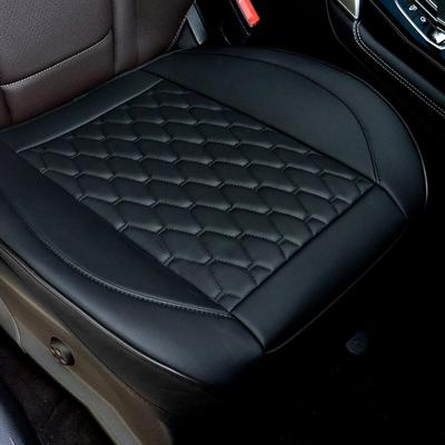 1 Piece Car Seat Covers Protectors for Front Seat Bottoms, Luxury PU Leather Breathable Car Interior Seat Cushion Pad Mat for Auto Supplies (Sedan