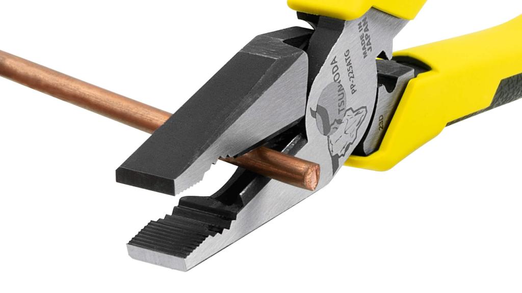 TSUNODA Electrician's Power Pliers, Eccentric, with Crimping Function, 225mm, PP-225ATG