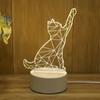 3D Acrylic USB Night Light String Christmas New Year Home Decoration Children's Gift Holiday Warm Smart Lamp Bedside