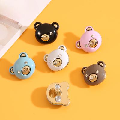 Bottoni di Metallo Cartone Animato Carino Testa di Orso Bottoni per Vestiti Accessori Versatile Maglione Giacca per Bambini Bottoni Decorativi Belli