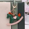 Cartoon Leather Giraffe Girl Bag Pendant Creative Belt Necklace Giraffe Keychain