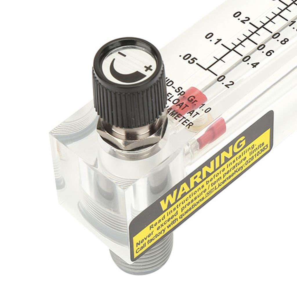 Meter LZM-15T 0.1-0.5GPM Knob Panel Type Liquid Flowmeter  Meter Measurement ZG1/4" Liquid Flowmeter Liquid  Meter