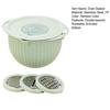 1 Set Stainless Steel Drain Basket Double-layered Rotatable Anti-skid Bottom Kitchen