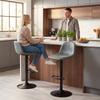 Bar Stools Set of 2, Modern Swivel Barstools with Footrest for Kitchen Island and Dining Room, Green