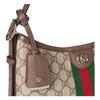 Gucci Ophidia GG Monogram Signature Web Stripe Shoulder Bag Women Shoulder Bag Beige Dark-Brown 836872-FAE0K-9853